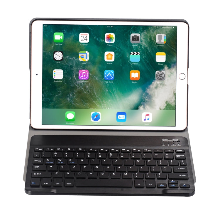 A09 블루투스 3.0 초슬림 ABS 분리형 블루투스 키보드 가죽 태블릿 케이스 iPad Air / Pro 10.5인치 (2019)용, 홀더 포함