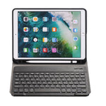 A09B 블루투스 3.0 초슬림 ABS 분리형 블루투스 키보드 가죽 태블릿 케이스 iPad Air / Pro 10.5인치 (2019)용, 펜 슬롯 및 홀더 포함