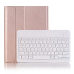 A09B 블루투스 3.0 초슬림 ABS 분리형 블루투스 키보드 가죽 태블릿 케이스 iPad Air / Pro 10.5인치 (2019)용, 펜 슬롯 및 홀더 포함