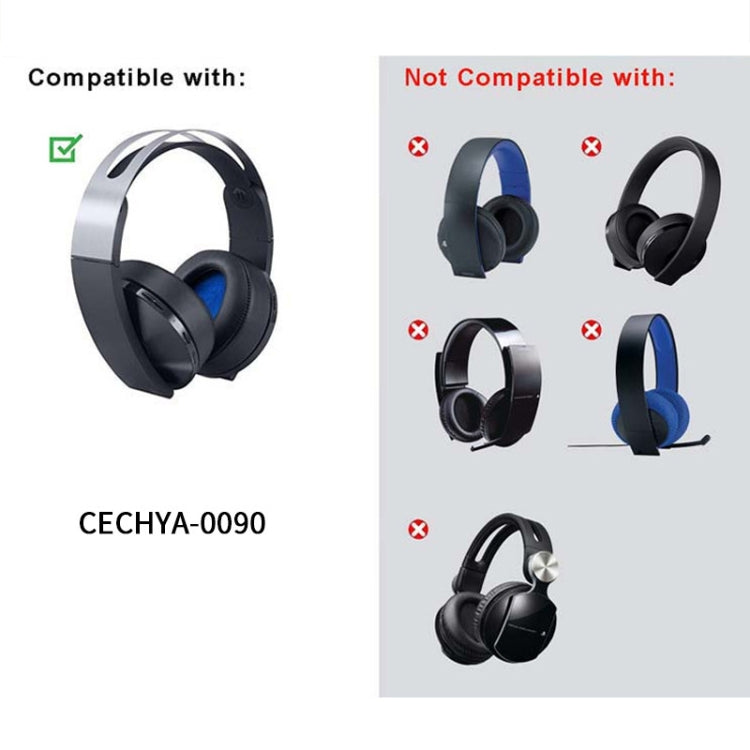 2개 소니 PS4 7.1 플레이스테이션 플래티넘 CECHYA-0090 이어폰 쿠션 커버 이어머프 교체용 메시 없음, 소니 PS4 7.1용