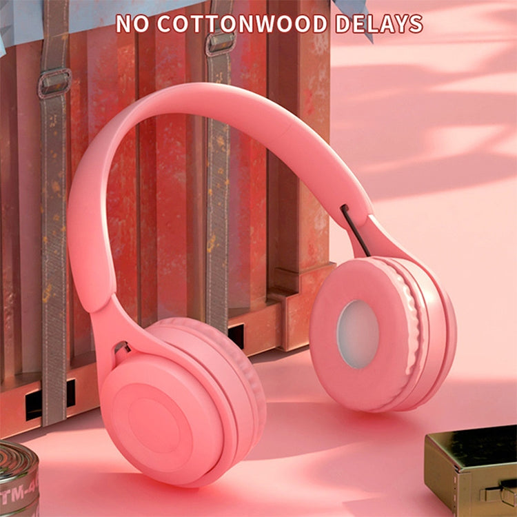 Y08 Hifi Sound Quality Macaron Bluetooth Headset, Supports Calling & TF Card & 3.5mm AUX