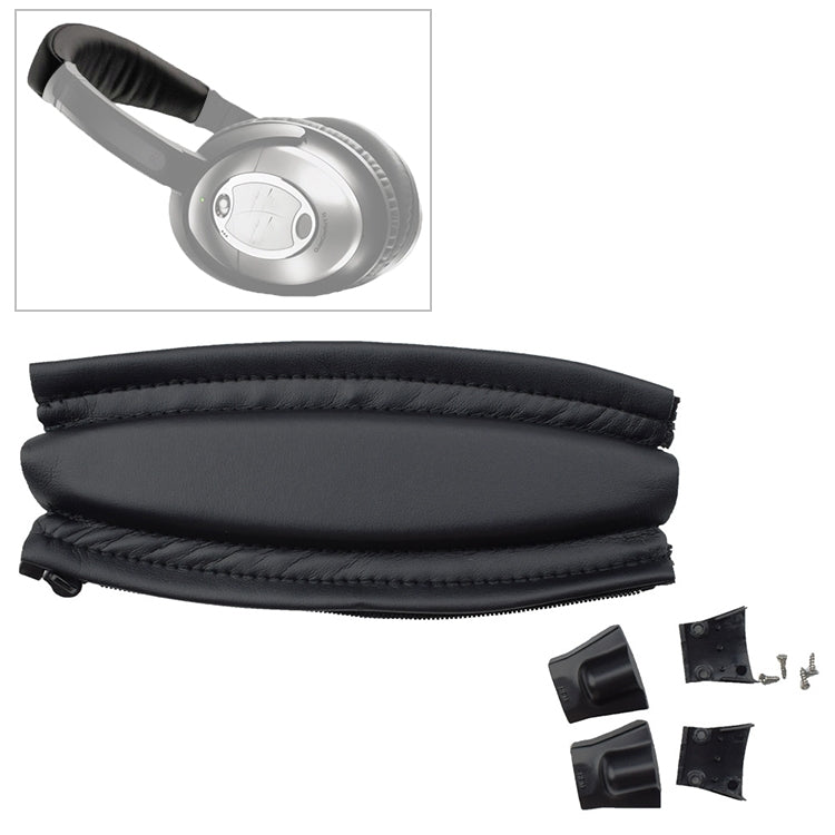 Bose QC2 / QC15 헤드폰 헤드빔 헤드기어 가죽 커버 플라스틱 부품 + 나사 포함 10개입, 플라스틱 부품 + 나사 포함