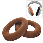 Sennheiser HD515 / HD555 / HD595 / HD598 / HD558 / PC360용 2개입 플란넬 이어폰 쿠션 커버 이어머프 교체용 이어패드, 톤 튜닝 코튼 포함, 벨벳 블랙, 벨벳 브라운