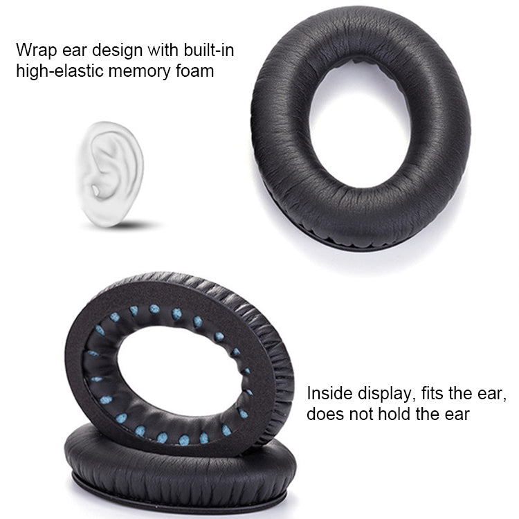 BOSE QC2 / QC15 / AE2 / QC25 / QC35용 LR 솜이 있는 1쌍 부드러운 이어머프 헤드폰 재킷