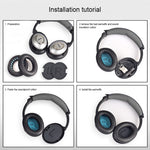 BOSE QC2 / QC15 / AE2 / QC25 / QC35용 LR 솜이 있는 1쌍 부드러운 이어머프 헤드폰 재킷