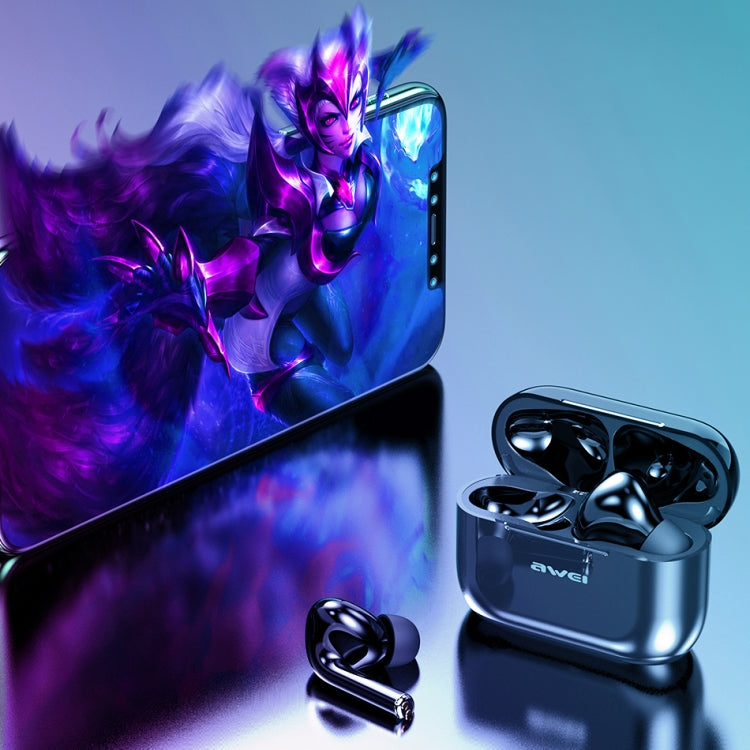 awei T29 블루투스 V5.0 TWS 진정한 무선 스포츠 헤드셋 충전 케이스 포함