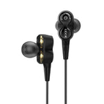 D12 1.2m 유선 인이어 3.5mm 인터페이스 스테레오 유선 제어 HIFI 이어폰 듀얼 모션 루프 러닝 게임 음악 헤드셋 포장 포함, D12 포장 포함 (검정), D12 포장 포함 (흰색)