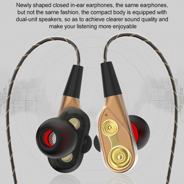 D12 1.2m 유선 인이어 3.5mm 인터페이스 스테레오 유선 제어 HIFI 이어폰 듀얼 모션 루프 러닝 게임 음악 헤드셋 포장 포함, D12 포장 포함 (검정), D12 포장 포함 (흰색)