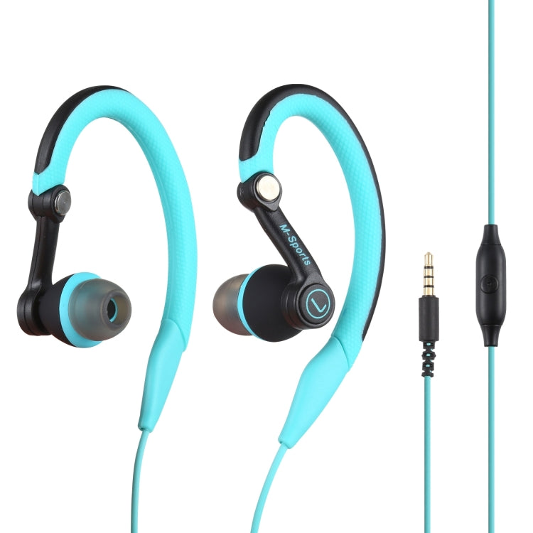 Mucro MB-232 러닝 인이어 스포츠 이어후크 유선 스테레오 헤드폰 조깅 체육관용, 3.5mm