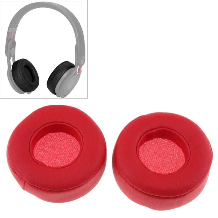 Beats Studio Mixr용 2개입 레드 스폰지 이어머프 가죽 커버 헤드폰 보호 커버