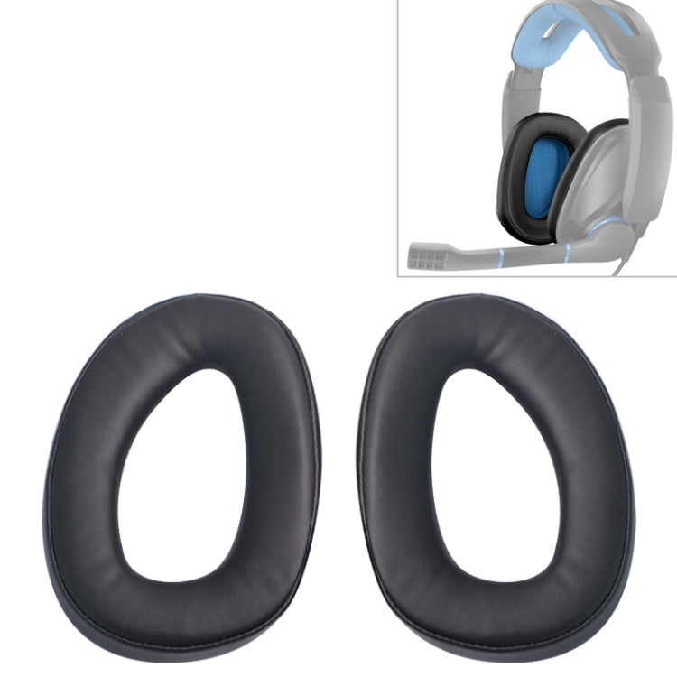 Sennheiser GSP300 / GSP301 / GSP302 / GSP303 / GSP350용 2개입 이어폰 쿠션 커버 이어머프 교체용 이어패드, 메시 없음