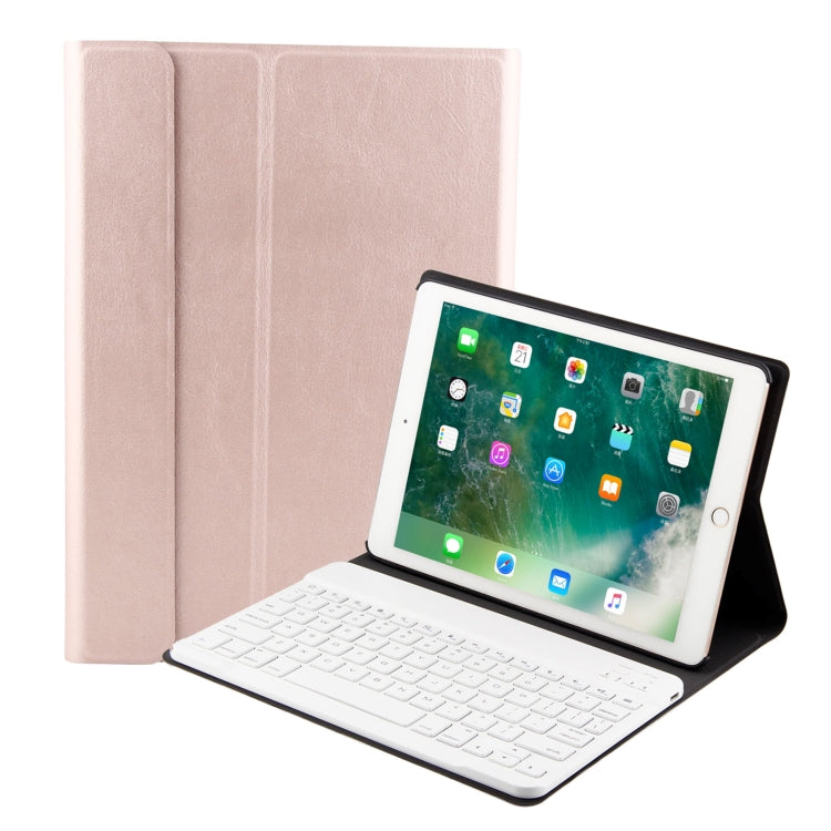 FT-1030 블루투스 3.0 ABS 브러시드 텍스처 키보드 + 스킨 텍스처 가죽 태블릿 케이스 for iPad Air / Air 2 / iPad Pro 9.7인치, 3단계 각도 조절 / 자석 / 슬립 기능, FT-1030D