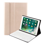 FT-1030 블루투스 3.0 ABS 브러시드 텍스처 키보드 + 스킨 텍스처 가죽 태블릿 케이스 for iPad Air / Air 2 / iPad Pro 9.7인치, 3단계 각도 조절 / 자석 / 슬립 기능, FT-1030D