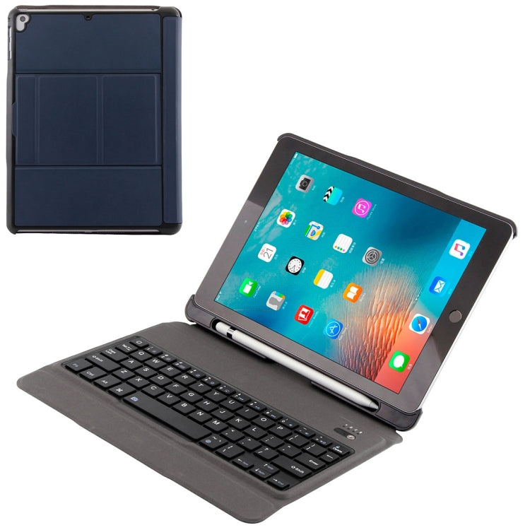 T-201 분리형 블루투스 3.0 초슬림 키보드 + 램스킨 텍스처 가죽 태블릿 케이스 for iPad Air / Air 2 / iPad Pro 9.7인치, 다중 각도 조절 지원, T-201