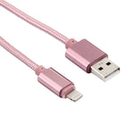 2m 직조 스타일 금속 헤드 84코어 8핀 to USB 2.0 데이터 / 충전 케이블