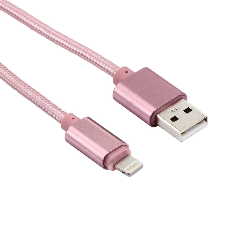 2m 직조 스타일 금속 헤드 84코어 8핀 to USB 2.0 데이터 / 충전 케이블