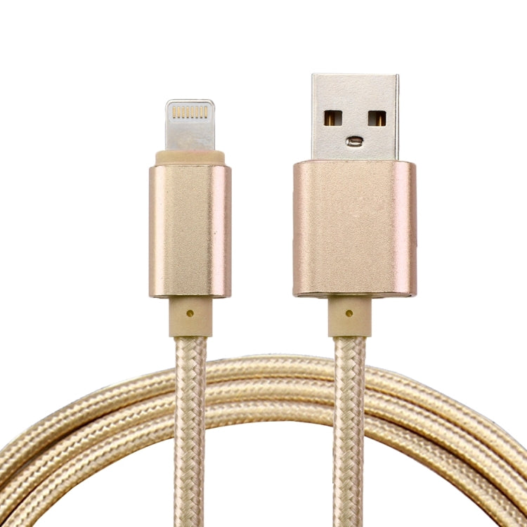 1m 직조 스타일 금속 헤드 84코어 8핀 to USB 2.0 데이터/충전 케이블