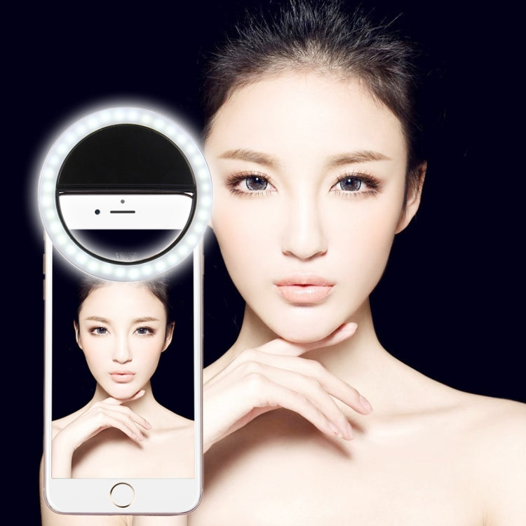 아이폰, 갤럭시, 화웨이, 샤오미, LG, HTC 및 기타 스마트폰용 충전 셀피 뷰티 라이트, 조절 가능한 클립 및 USB 케이블 포함