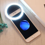 아이폰, 갤럭시, 화웨이, 샤오미, LG, HTC 및 기타 스마트폰용 충전 셀피 뷰티 라이트, 조절 가능한 클립 및 USB 케이블 포함
