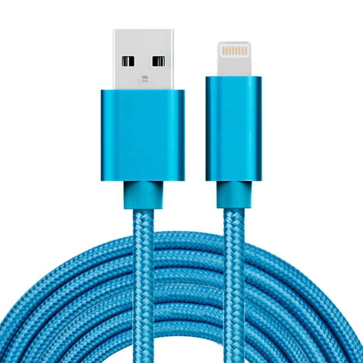 3m 3A 직조 스타일 금속 헤드 8핀 to USB 데이터/충전 케이블, 3m 8핀