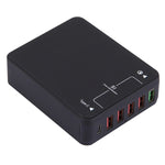 Q8118 1 퀵 차지 3.0 + 4 스마트 식별 USB + 1 USB-C / 타입-C 3.1 데스크탑 USB 충전기