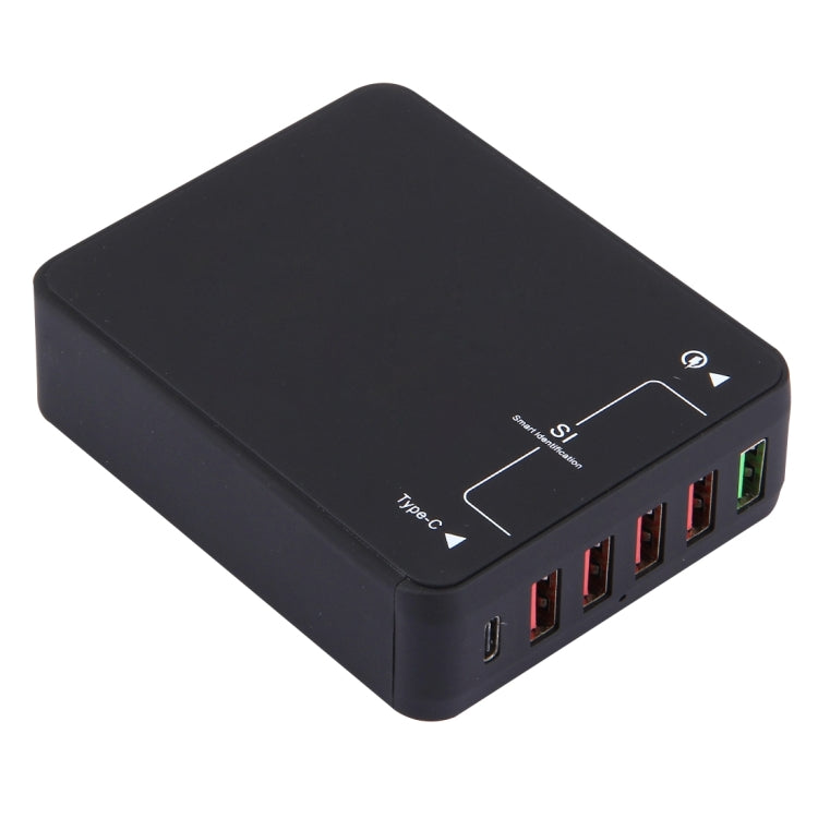 Q8118 1 퀵 차지 3.0 + 4 스마트 식별 USB + 1 USB-C / 타입-C 3.1 데스크탑 USB 충전기