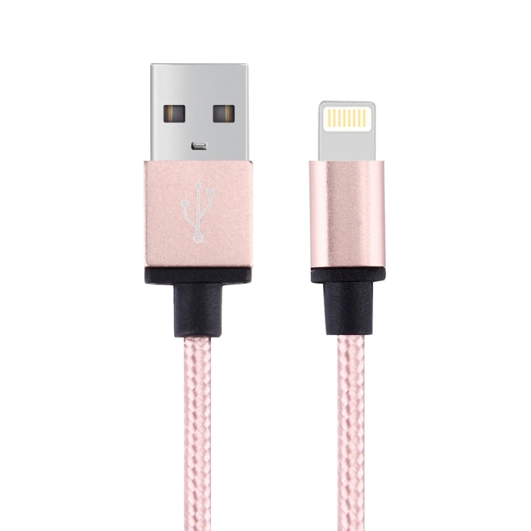 1m 직조 스타일 금속 헤드 58코어 8핀 to USB 2.0 데이터/충전 케이블