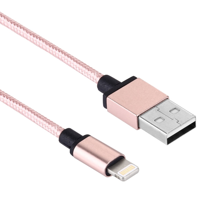 1m 직조 스타일 금속 헤드 58코어 8핀 to USB 2.0 데이터/충전 케이블