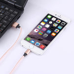 1m 직조 스타일 금속 헤드 58코어 8핀 to USB 2.0 데이터/충전 케이블
