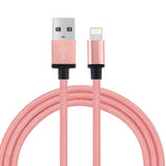 1m 직조 스타일 금속 헤드 58코어 8핀 to USB 2.0 데이터/충전 케이블