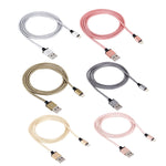 1m 직조 스타일 금속 헤드 58코어 8핀 to USB 2.0 데이터/충전 케이블