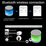 A9 Mini Portable Glare Crack Bluetooth Stereo Speaker with LED Light, Built-in MIC, Support Hands-free Calls & TF Card