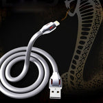 REMAX RC-035i 레이저 시리즈 1m 2.1A 8핀 to USB 데이터 동기화 충전 케이블 LED 표시등 포함, 화이트