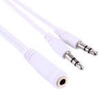 1M 하이파이 AUX 오디오 케이블 3.5mm 듀얼 남성-여성 플러그 잭 스테레오 오디오 선, 아이폰, 아이패드, 삼성, MP3, MP4, 사운드 카드, TV, 라디오 녹음기, 차량용 블루투스 스피커, 컴퓨터 등용, 3.5mm 2 남성-여성