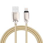 1m 직조 108 구리 코어 8핀 to USB 데이터 동기화 충전 케이블 아이폰, 아이패드용