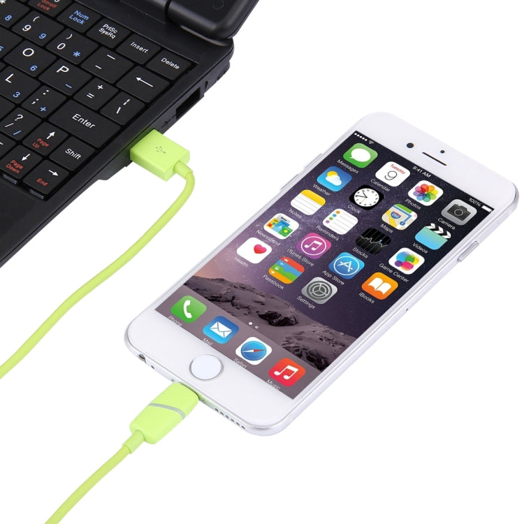 1m 원형 보빈 선물 상자 스타일 8핀 to USB 데이터 동기화 케이블 표시등 포함 아이폰, 아이패드용