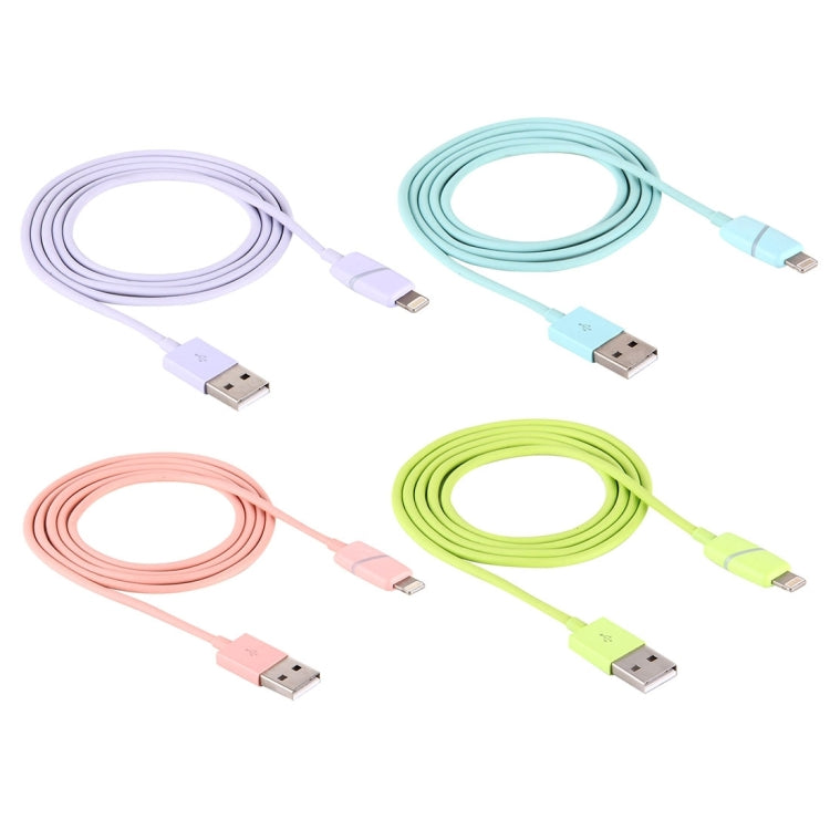 1m 원형 보빈 선물 상자 스타일 8핀 to USB 데이터 동기화 케이블 표시등 포함 아이폰, 아이패드용