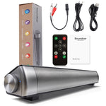 사운드바 LP-08 CE0152 USB MP3 플레이어 2.1CH 블루투스 무선 사운드바 스피커 리모컨 포함, CE0152 블랙, CE0152 골드