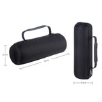 2 in 1 하드 PU 캐리 지퍼 보관 박스 가방 + 소프트 실리콘 커버 JBL Charge 3 블루투스 스피커용 어깨끈 포함