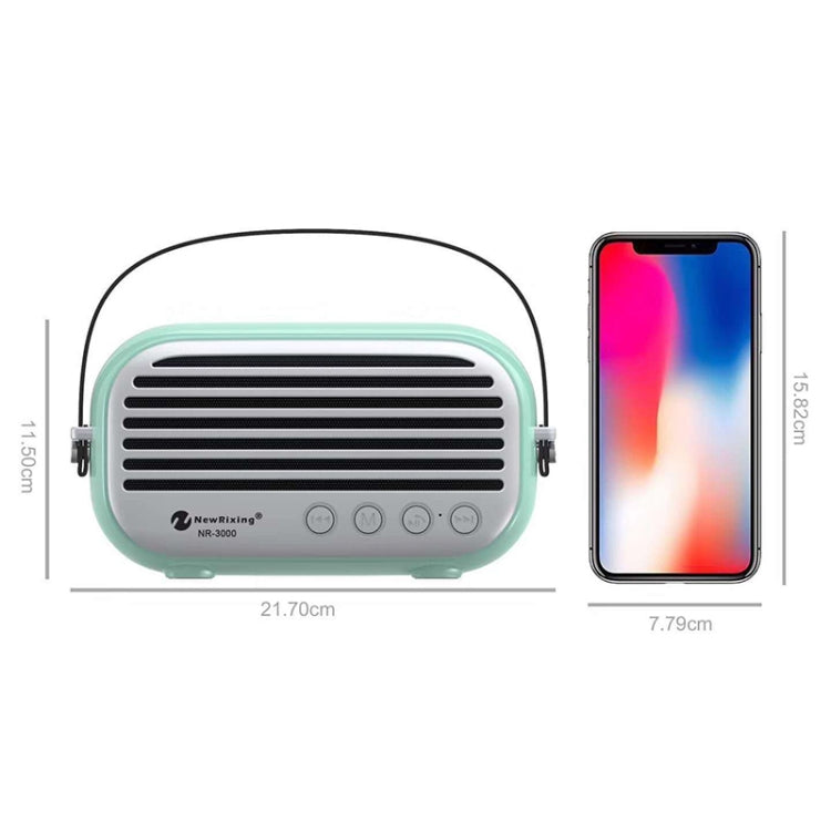 NewRixing NR-3000 스타일리시 가정용 블루투스 스피커, 핸즈프리 통화 기능, TF 카드 & USB & FM & AUX 지원