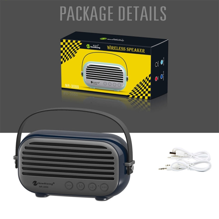 NewRixing NR-3000 스타일리시 가정용 블루투스 스피커, 핸즈프리 통화 기능, TF 카드 & USB & FM & AUX 지원