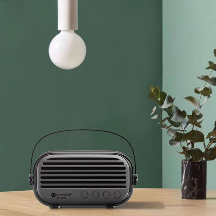 NewRixing NR-3000 스타일리시 가정용 블루투스 스피커, 핸즈프리 통화 기능, TF 카드 & USB & FM & AUX 지원