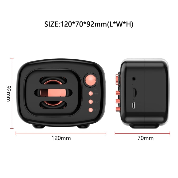 B11 블루투스 5.0 레트로 스타일 무선 블루투스 스피커, 핸즈프리 통화 지원 & 32GB TF 카드 & 3.5mm 오디오 잭