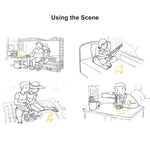 F6 12 inch Universal Foldable 3D Mobile Phone Screen Magnifier with Lazy Stand