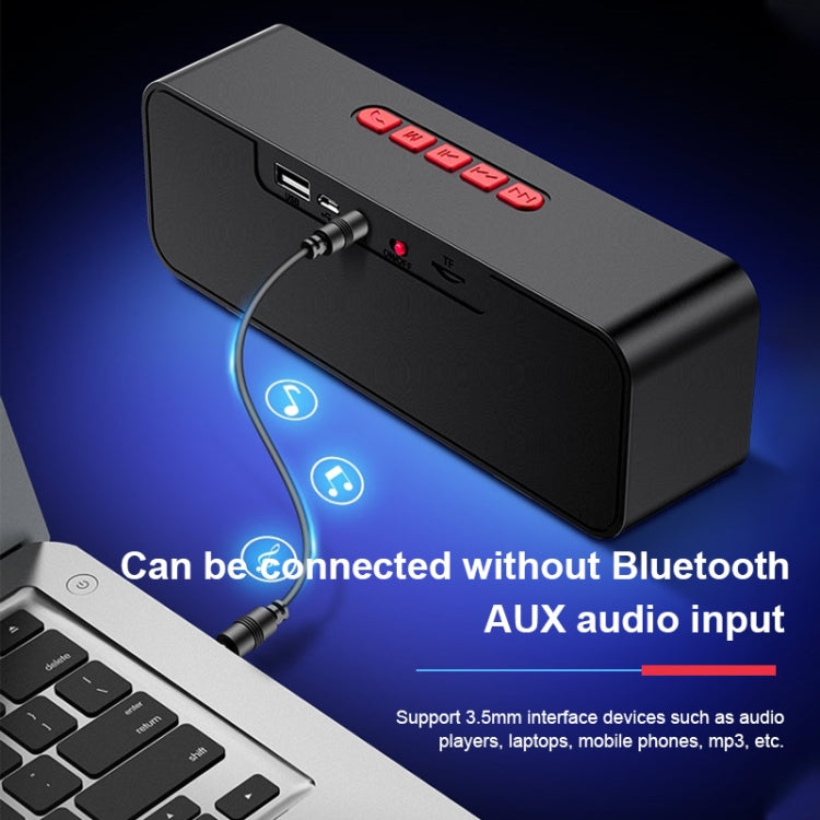SC211 휴대용 서브우퍼 무선 블루투스 스피커 블루투스 5.0, TF 카드 & U 디스크 & 3.5mm AUX 지원
