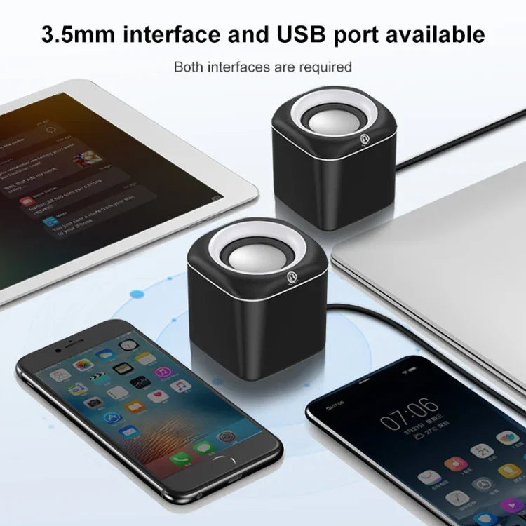 A1 스탠다드 버전 USB 유선 미니 고음량 스피커, 케이블 길이: 1.1m, 스탠다드 버전