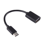 8.3cm USB 암컷 to Type-C 수컷 금속 와이어 OTG 케이블 충전 데이터 케이블