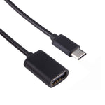 8.3cm USB 암컷 to Type-C 수컷 금속 와이어 OTG 케이블 충전 데이터 케이블