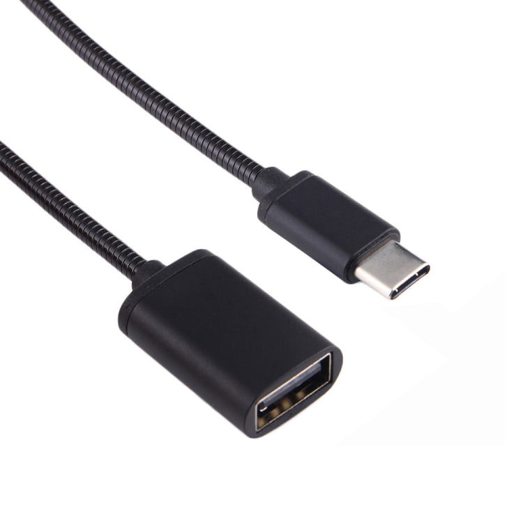 8.3cm USB 암컷 to Type-C 수컷 금속 와이어 OTG 케이블 충전 데이터 케이블