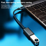 8.3cm USB 암컷 to Type-C 수컷 금속 와이어 OTG 케이블 충전 데이터 케이블